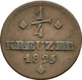 Reverse 1/4 Kreuzer 1825