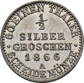 Reverse 1/2 Silber Groschen 1866 A