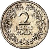 Reverse 2 Reichsmark 1925 E
