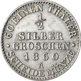 Reverse 1/2 Silber Groschen 1860 A