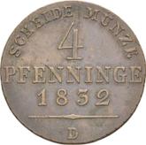 Reverse 4 Pfennig 1832 D