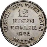 Reverse 1/12 Thaler 1845 B