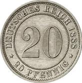 Obverse 20 Pfennig 1888 G