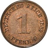 Obverse 1 Pfennig 1889 D