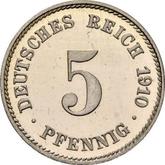 Obverse 5 Pfennig 1910 J
