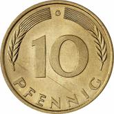 Obverse 10 Pfennig 1978 G