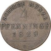 Reverse 4 Pfennig 1829 D