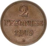 Reverse 2 Pfennig 1849 B