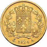 Reverse 40 Francs 1824 A