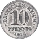 Obverse 10 Pfennig 1918 D