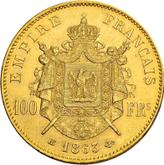 Reverse 100 Francs 1863 BB