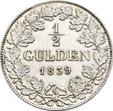 Reverse 1/2 Gulden 1839