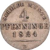 Reverse 4 Pfennig 1824 D