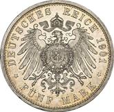 Reverse 5 Mark 1901 A Prussia