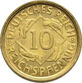 Obverse 10 Reichspfennig 1925 D