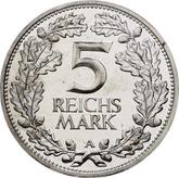 Reverse 5 Reichsmark 1925 A Rhineland