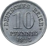 Obverse 10 Pfennig 1922