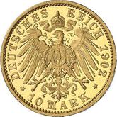 Reverse 10 Mark 1902 A Prussia