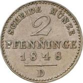 Reverse 2 Pfennig 1848 D