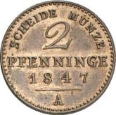 Reverse 2 Pfennig 1847 A