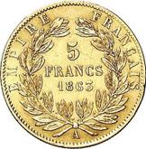 Reverse 5 Francs 1863 A
