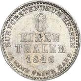 Reverse 1/6 Thaler 1846