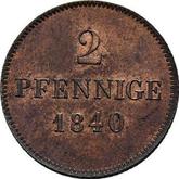 Reverse 2 Pfennig 1840