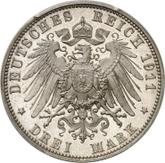 Reverse 3 Mark 1911 E Saxony