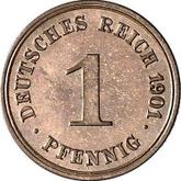 Obverse 1 Pfennig 1901 G