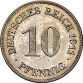 Obverse 10 Pfennig 1911 E