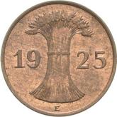 Reverse 1 Reichspfennig 1925 E