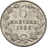 Reverse 6 Kreuzer 1836 D