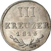 Reverse 3 Kreuzer 1813