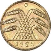 Reverse 10 Reichspfennig 1925 G