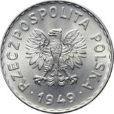 Obverse 1 Zloty 1949