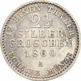 Reverse 2-1/2 Silber Groschen 1860 A