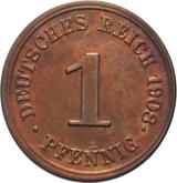Obverse 1 Pfennig 1908 J