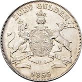 Reverse 2 Gulden 1853