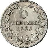 Reverse 6 Kreuzer 1835 D