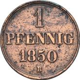 Reverse Pfennig 1850 B