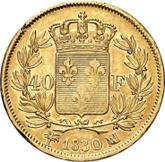 Reverse 40 Francs 1830 MA