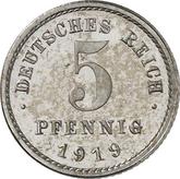 Obverse 5 Pfennig 1919 E