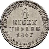 Reverse 1/6 Thaler 1847