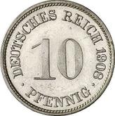Obverse 10 Pfennig 1908 F