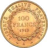 Reverse 100 Francs 1913 A