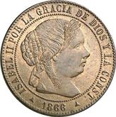 Obverse 1/2 Céntimo de escudo 1866 OM
