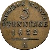 Reverse 3 Pfennig 1832 A