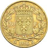 Reverse 20 Francs 1816 Q