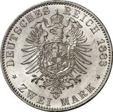 Reverse 2 Mark 1883 E Saxony