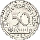 Obverse 50 Pfennig 1921 A